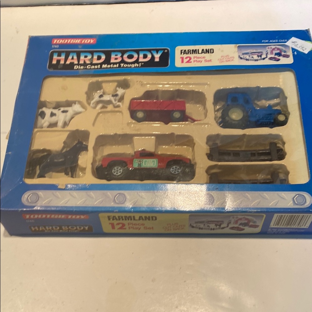 Vintage 1990s Hard Body Die Cast Metal Tough 12 pc. Farmland Set